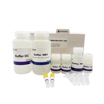 Equipos Genomic del aislamiento de la DNA de la DNA Mini Kit de la sangre el reactivo de laboratorio de la purificación de la DNA